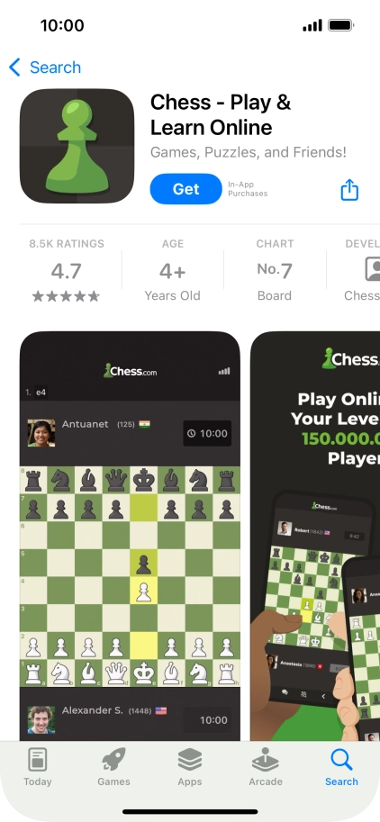 Press Get and follow the instructions on the screen to install the app.