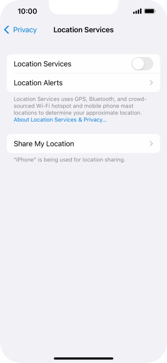Press the indicator next to 