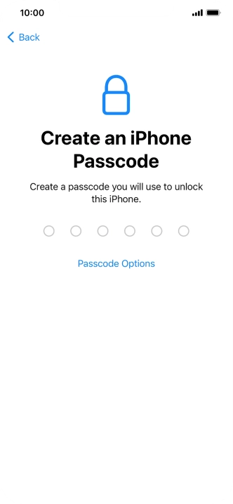 Press Passcode Options.