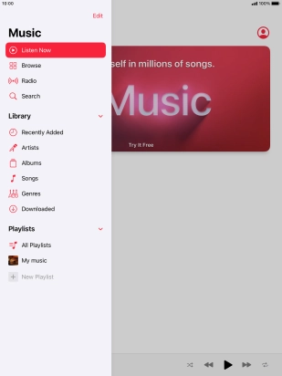 Press the required playlist.