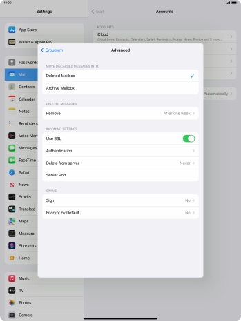 Press the indicator next to 