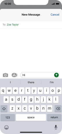 Press the send icon.
