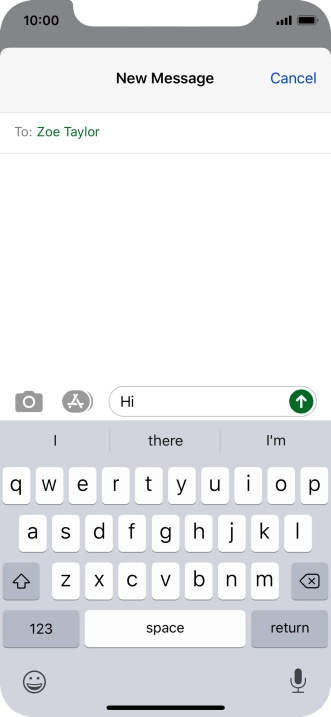 Press the send icon.