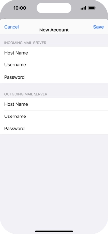 Press Save. Your email account has now been set up. To select more settings for incoming and outgoing server, proceed with the following steps.