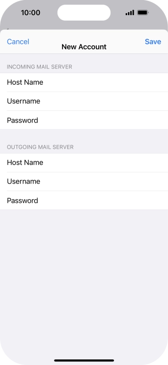 Press Save. Your email account has now been set up. To select more settings for incoming and outgoing server, proceed with the following steps.