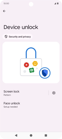 Press Screen lock and key in the phone lock code you created earlier.