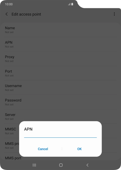 Key in live.vodafone.com and press OK.