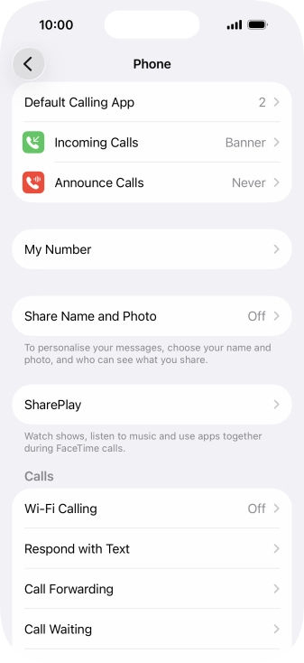 Press Wi-Fi Calling.