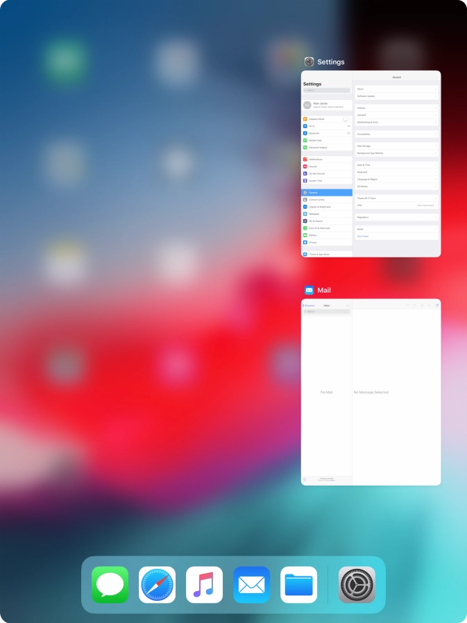 Slide upwards on the required application to end it.