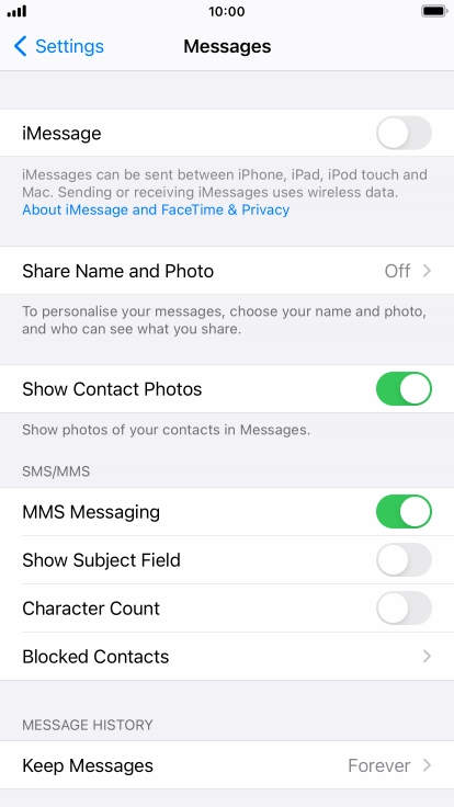 Press the Home key to return to the home screen.