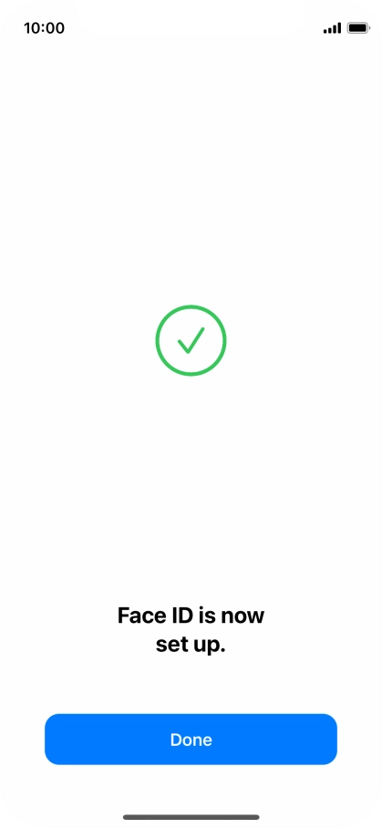 Press Done. If you haven't previously selected a phone lock code, key in a code of your own choice twice.