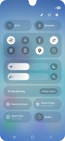 Press the settings icon.