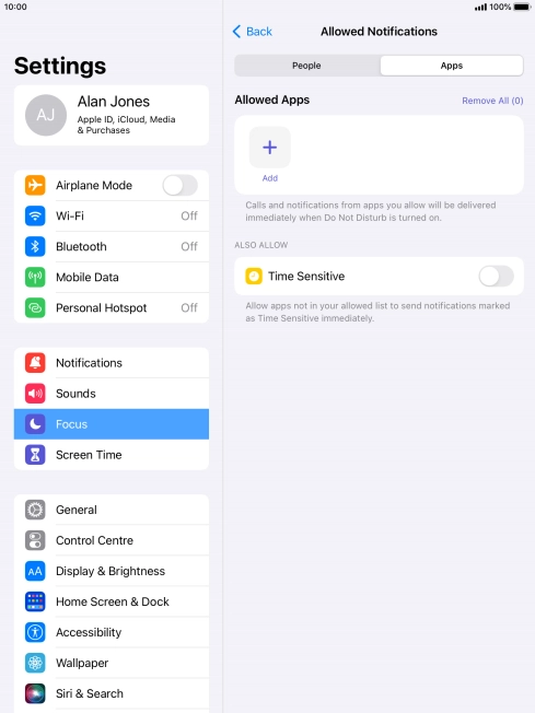Press the indicator next to 
