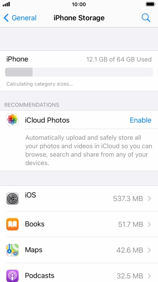 Press the required app.