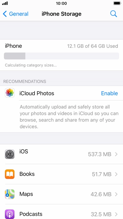 Press the required app.