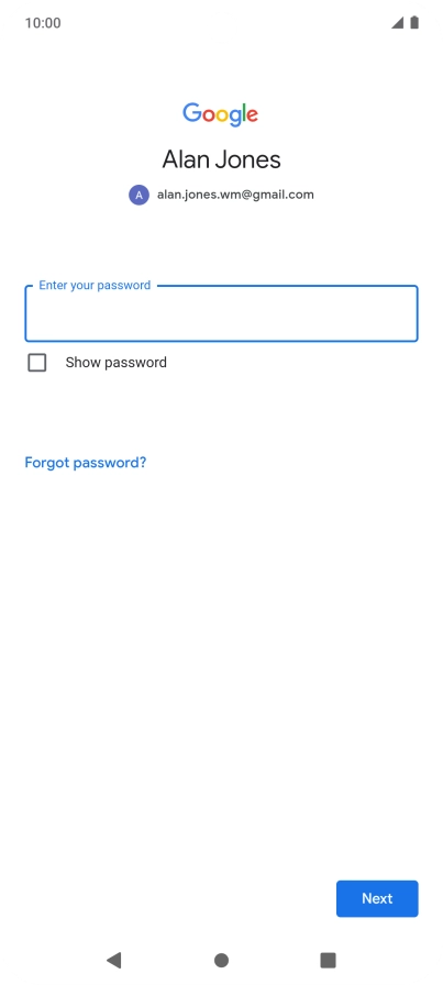 Press the field below 