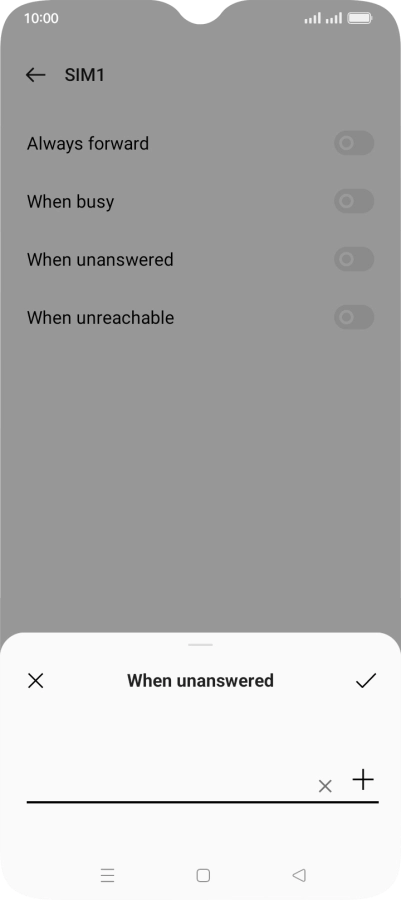 Key in +61414121121 and press the confirm icon.