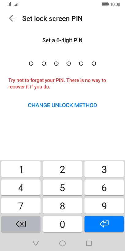 Press CHANGE UNLOCK METHOD.