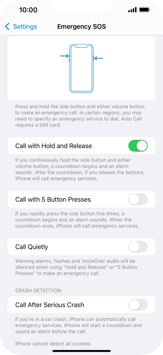 Press the indicator next to 