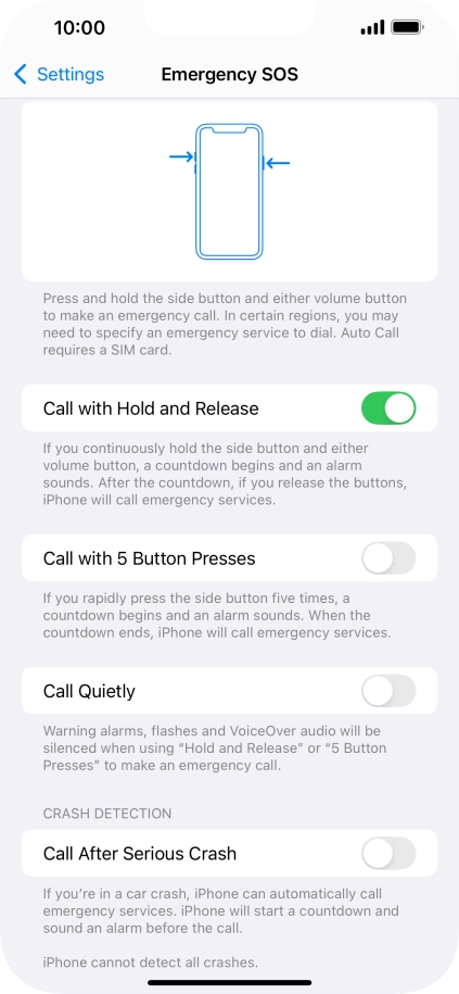 Press the indicator next to 