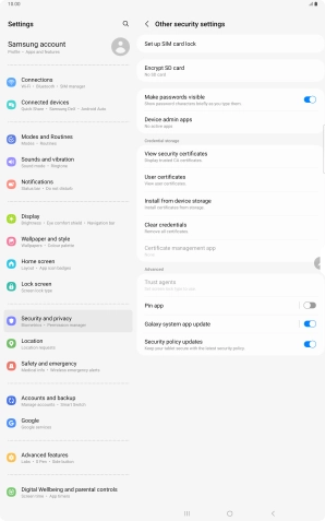 Press Set up SIM card lock.