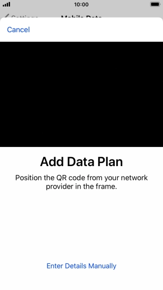 Place the QR code you've received inside the phone camera frame to scan the code.