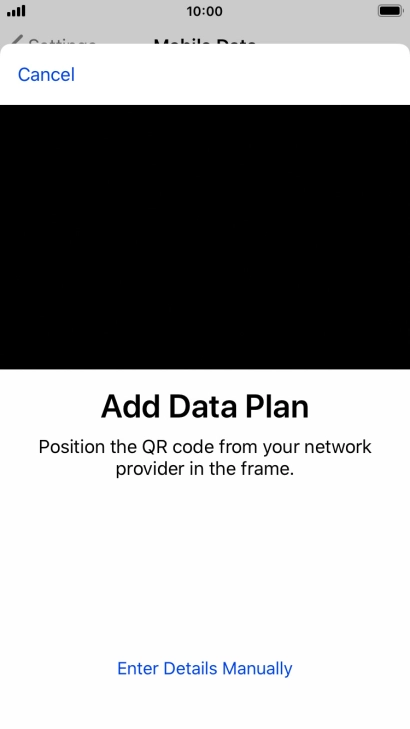 Place the QR code you've received inside the phone camera frame to scan the code.