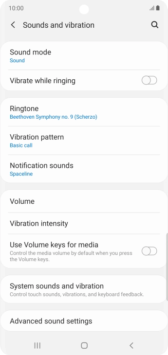 Press the Home key to return to the home screen. Press the Home key to return to the home screen.