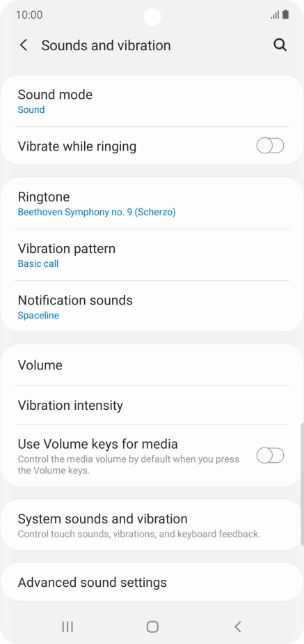 Press the Home key to return to the home screen. Press the Home key to return to the home screen.