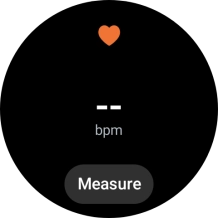 Press Measure and wait while your smartwatch measures your heart rate.