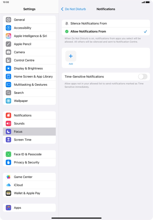 Press the indicator next to 