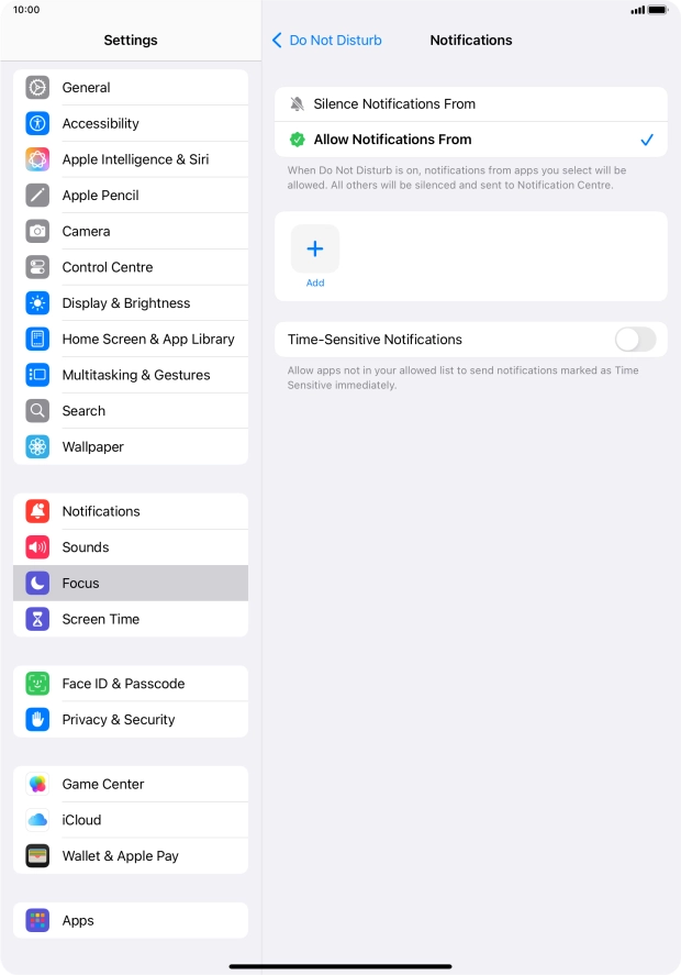 Press the indicator next to 