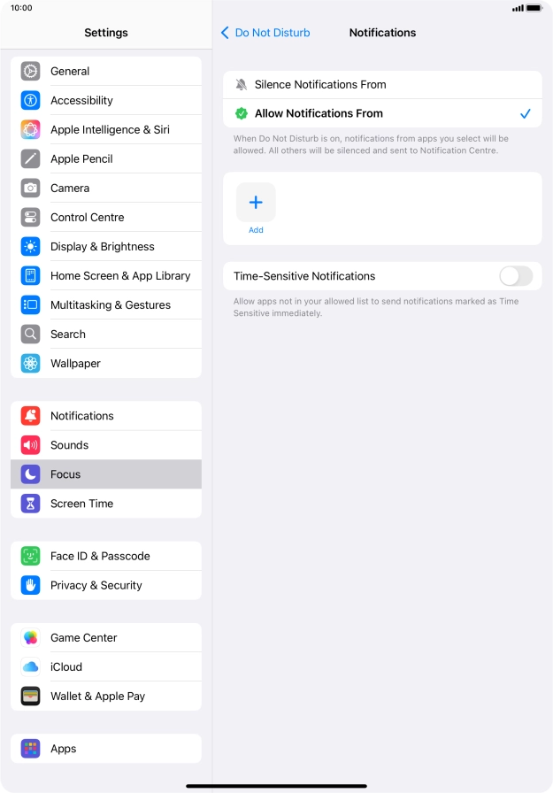 Press the indicator next to 