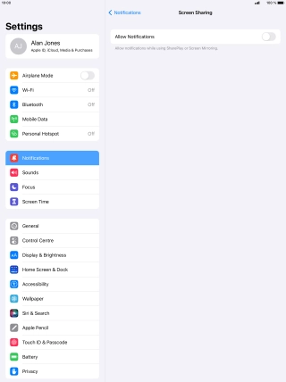 Press the indicator next to 