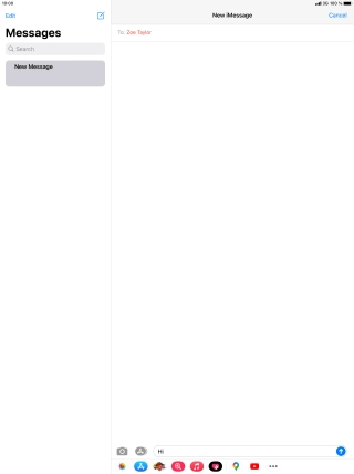 Press the send icon.