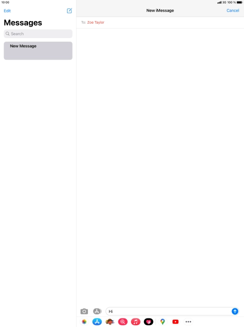 Press the send icon.