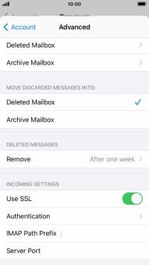Press the indicator next to 