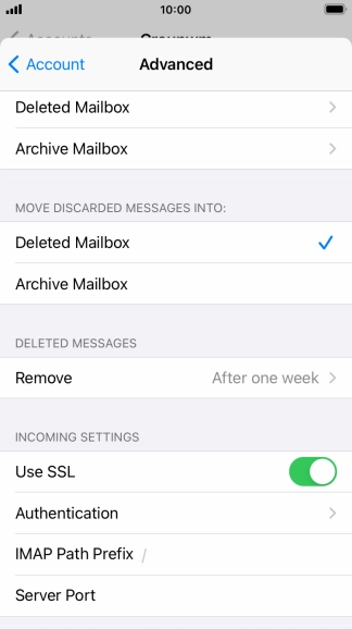 Press the indicator next to 