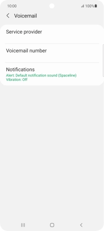 Press Voicemail number.