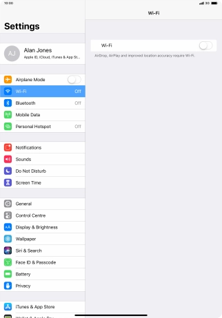 Press the indicator next to 