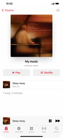 Press the song title.