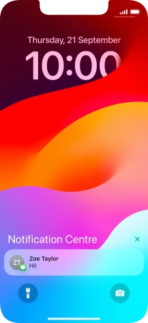 Press the required notification and follow the instructions on the screen to use the selected function.