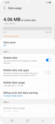 The total data usage is displayed.