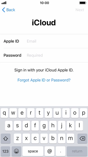 Press the field next to 