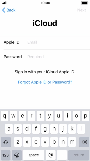 Press the field next to 