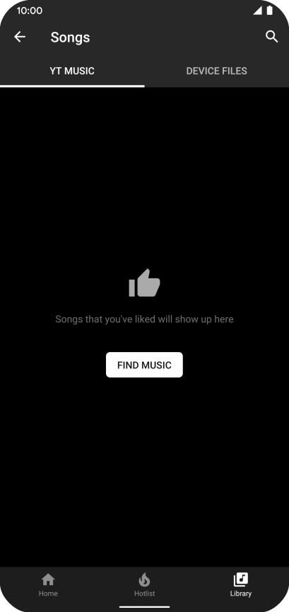 Press DEVICE FILES and go to the required audio file.