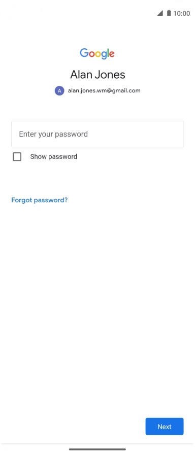 Press the field below 