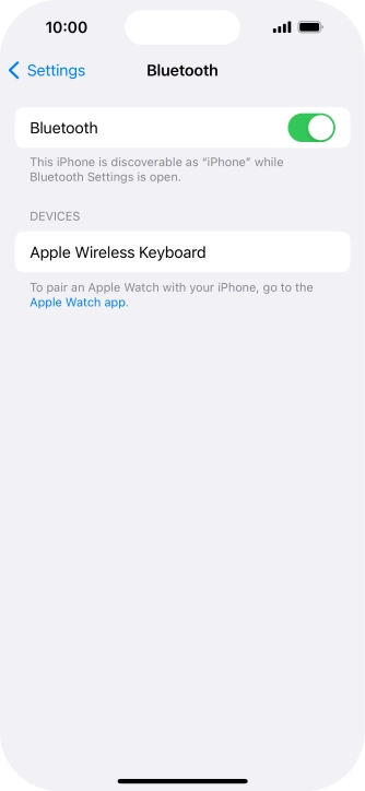 Press the required Bluetooth device and follow the instructions on the screen to pair the device with your phone.