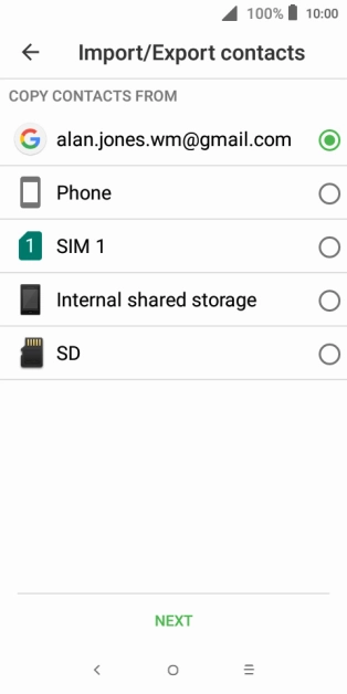 Press the name of the SIM.