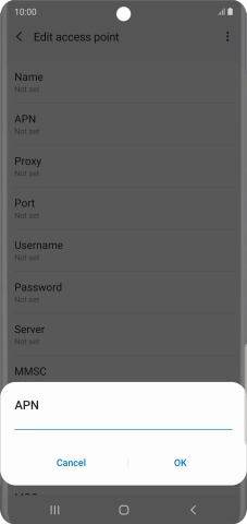 Key in live.vodafone.com and press OK.